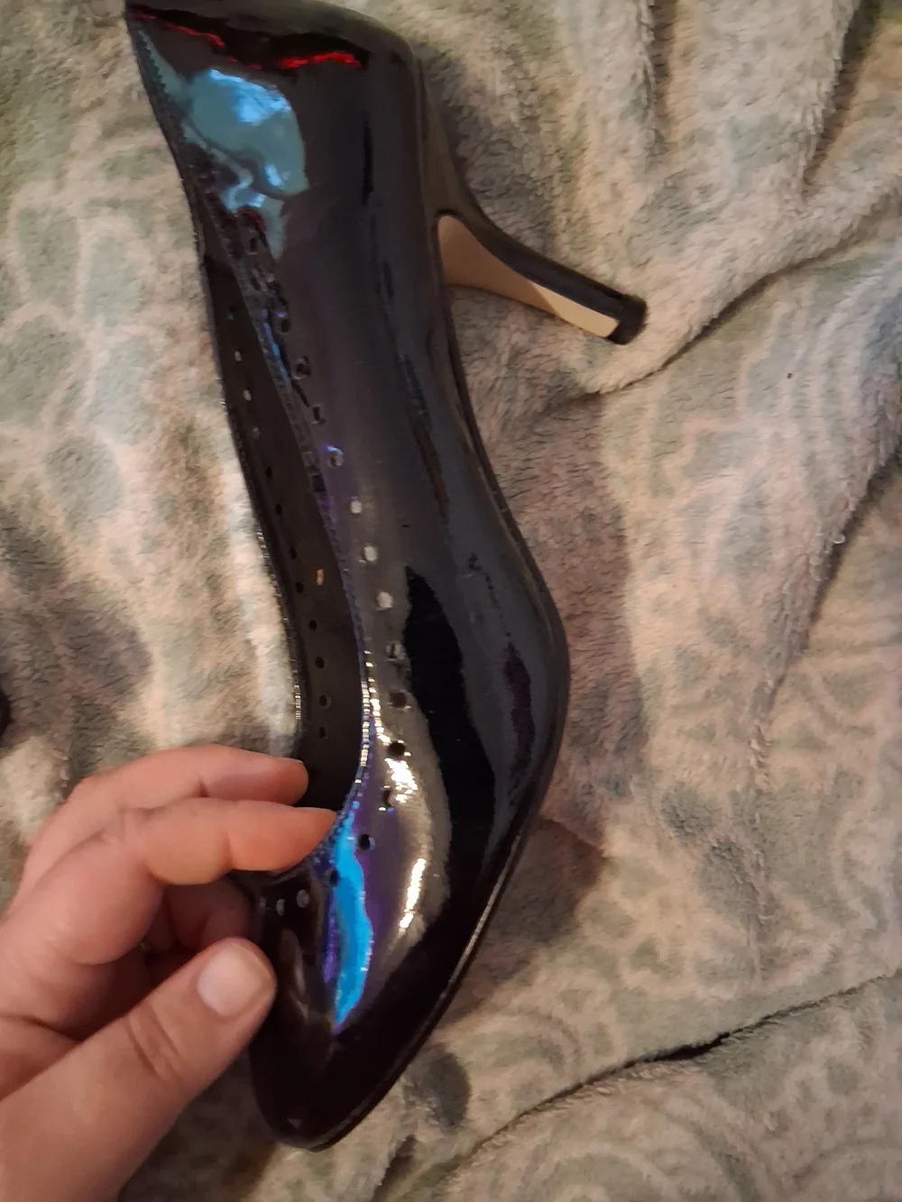 Kate Spade Black Patent Leather Ballet Heels